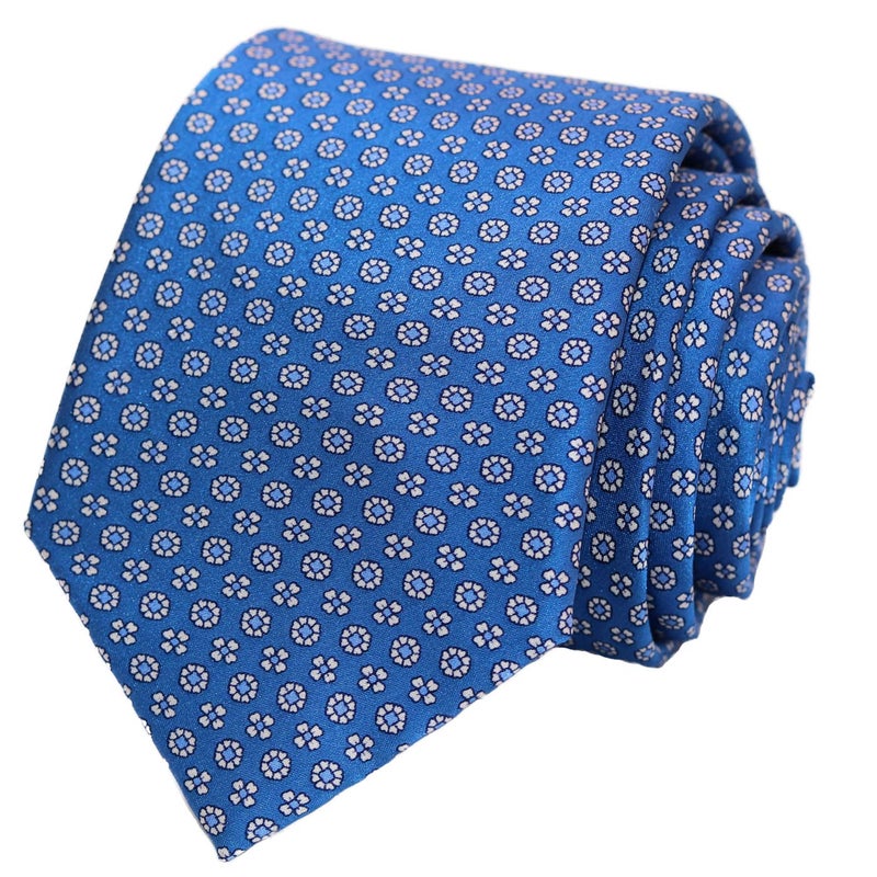 WITZROYS 100% Silk Ties for Men Handmade Neckties with Snowflakes Printed+Gift box â€¦ - Image 1